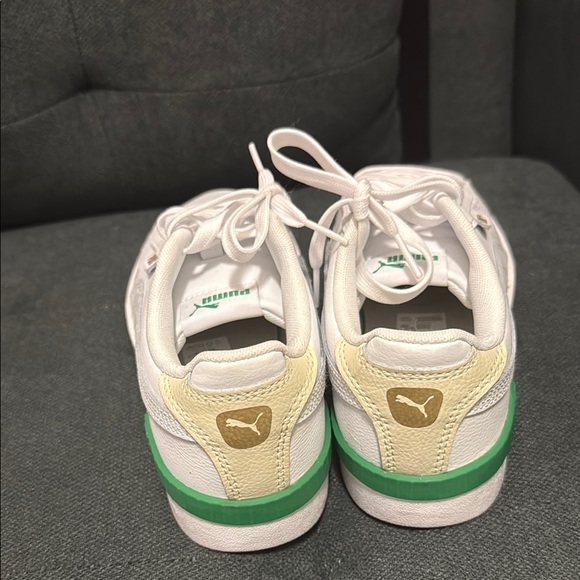Puma White and Green Sneakers - Picture 3 of 5